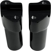 Drag Specialties Handlebar Riser/Top Clamp Kit  1in Clamp Area 4in. Tall - Black 0602-0589