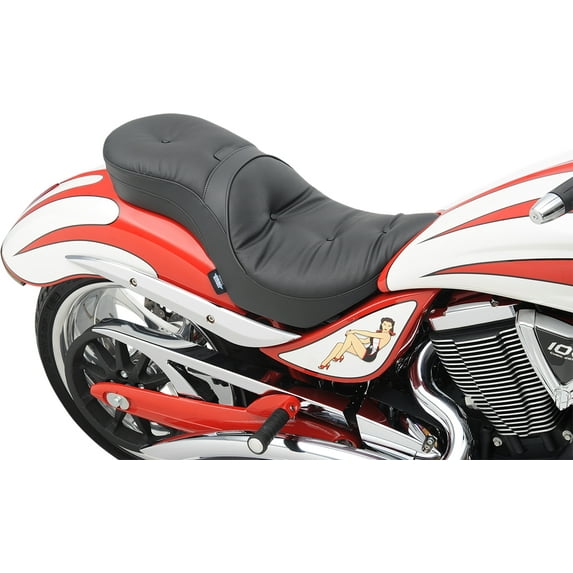 Drag Specialties Low Profile Touring Seat with Backrest Option Pillow 0810-1577