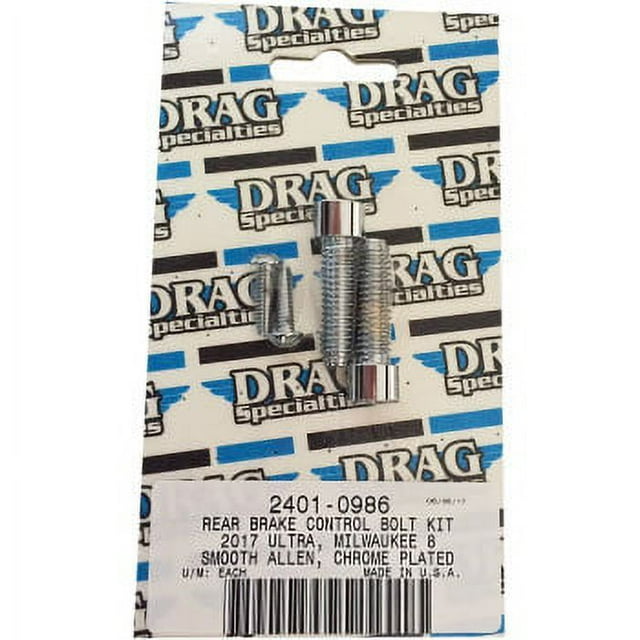 Drag Specialties M-Eight Bolt Kit M8 Rear Brake Smooth All Chrome 2401-0986