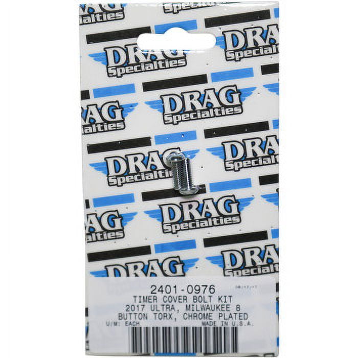 Drag Specialties M-Eight Bolt Kit M8 Timer Cover Torx? Chrome 2401-0976