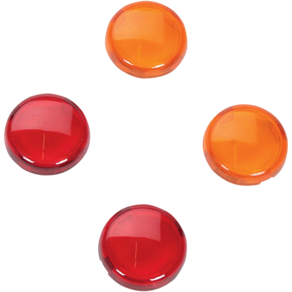 Drag Specialties Mini Deuce Marker Light Lens Kit Amber/Red (2020-0119)