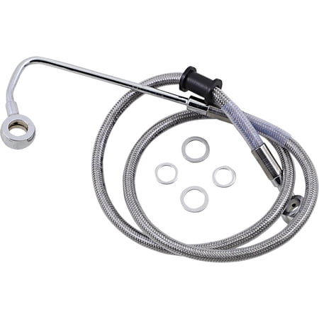 Drag Specialties New Brake Line - +2" - Stainless Steel - '15-'17 Softail, 1741-5777