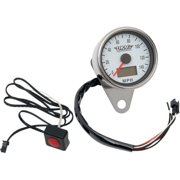 Drag Specialties Programmable Mini Electronic Speedometer with Odometer/Tripmeter 2.4in. - White Face 2210-0175