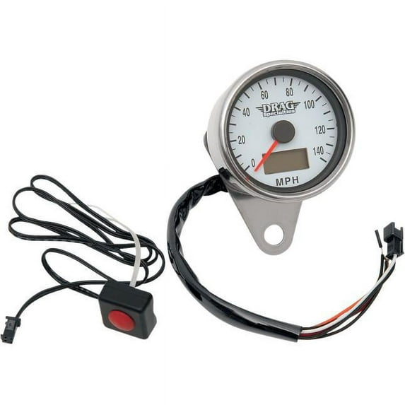 Drag Specialties Programmable Mini Electronic Speedometer with Odometer ...