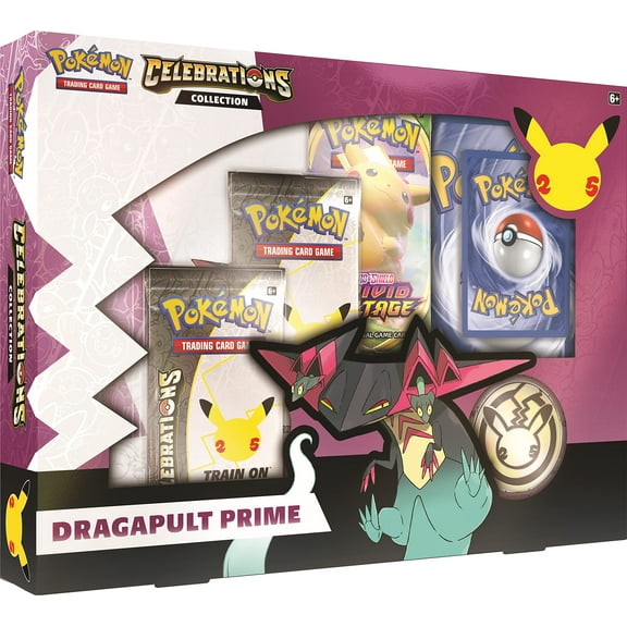 Pokemon | Celebrations Collection Dragapult Prime | Card Game | Ages 6+ | 2 Players | 10+ Minutes Playing Time