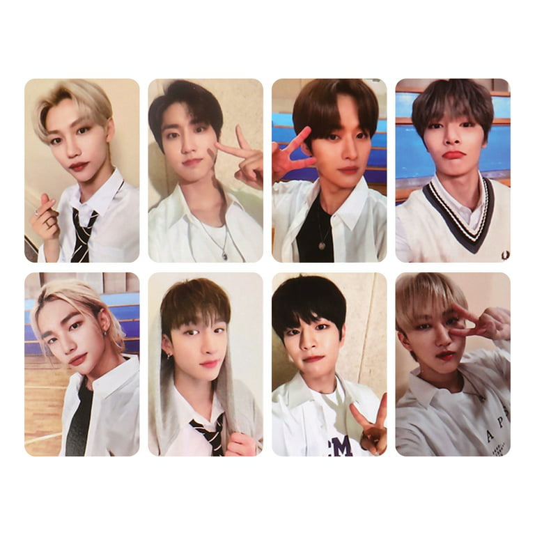 DraggmePartty 8Pcs/Set Kpop Stray Kids Photocard Repackage Album In Life  Lomo Cards Postcard Small Card 