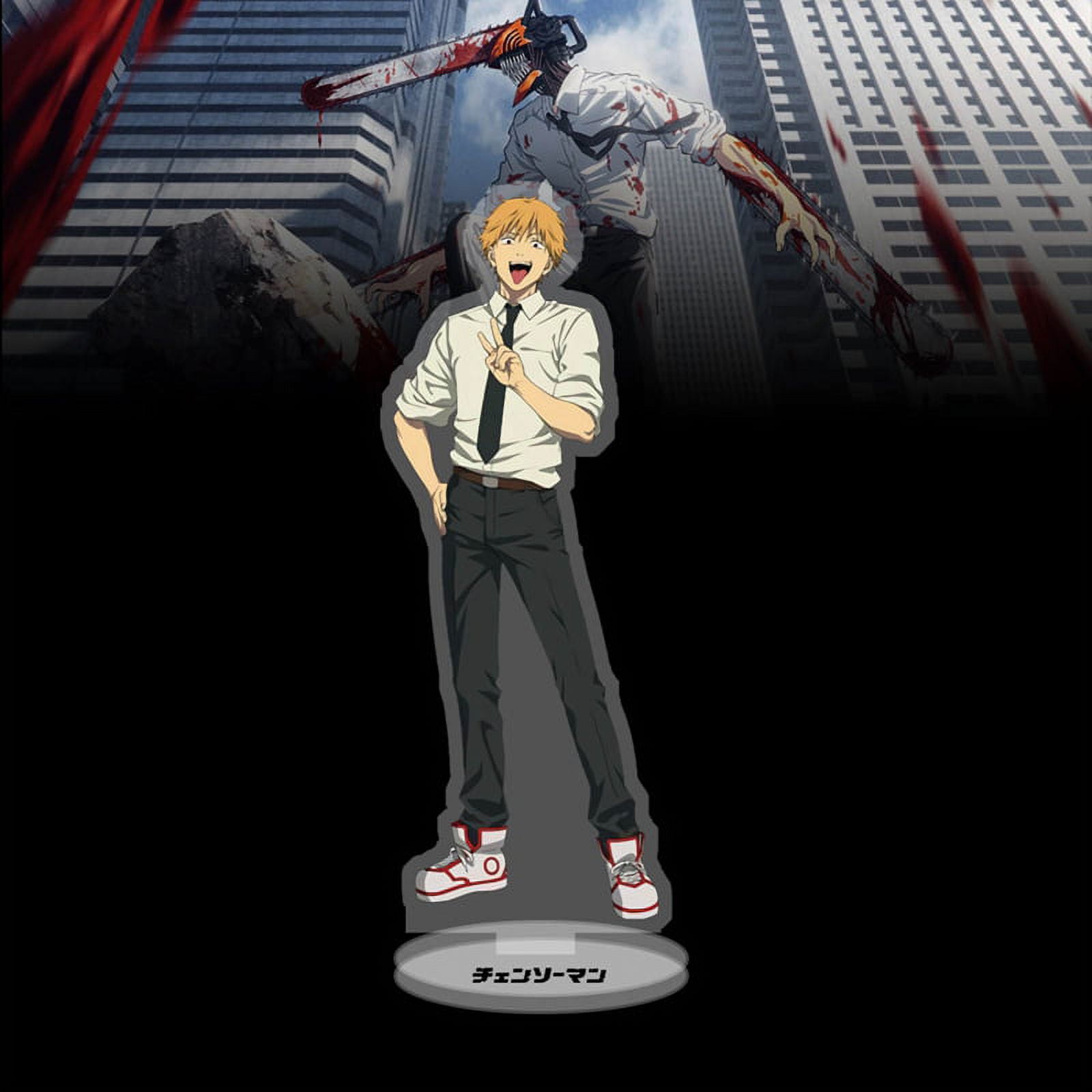 Anime Chainsaw Man Action Figures - Power And Denji Stand Figure