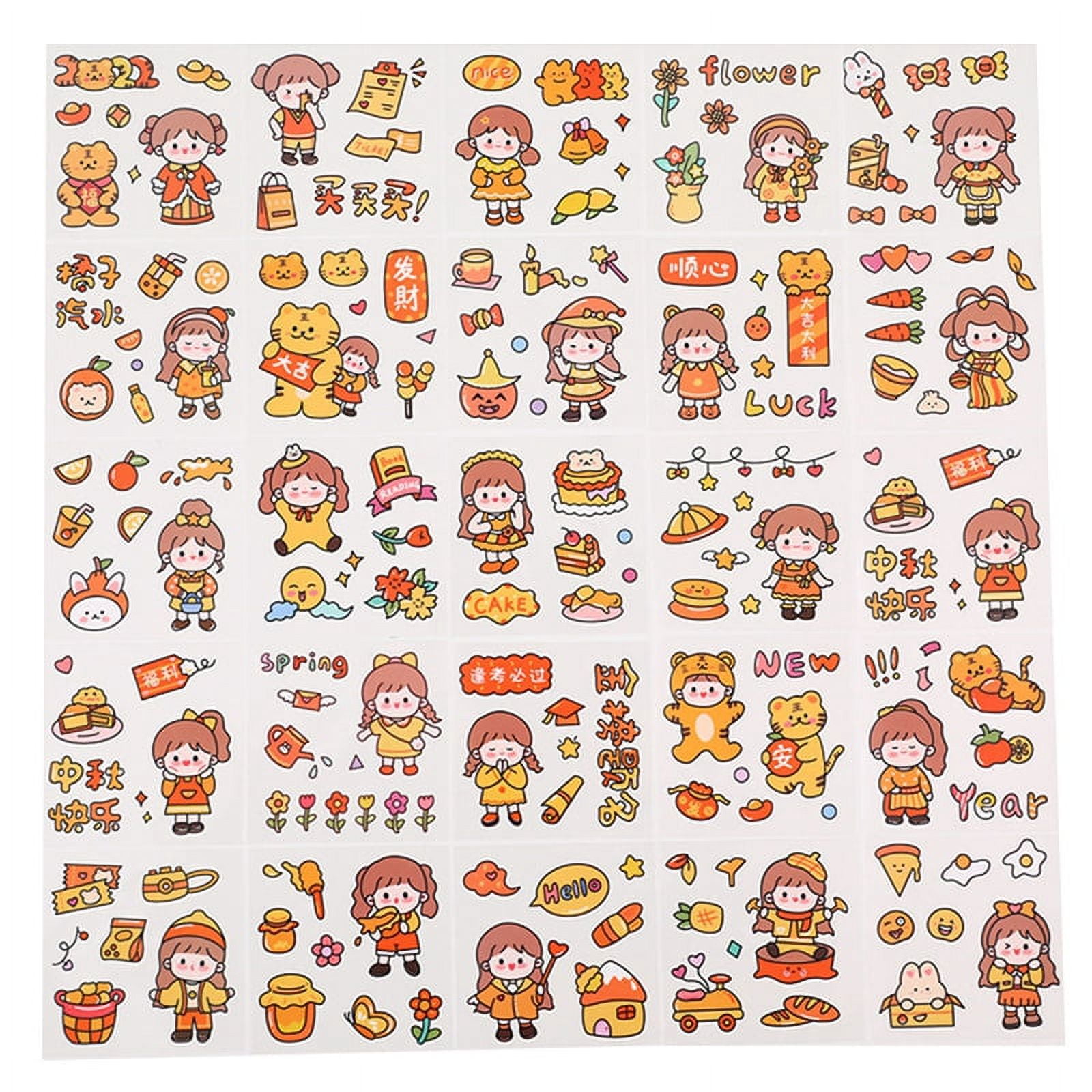DraggmePartty Cute Girl Journal Sticker Gift Box Pet Kawaii Stationery  Scrapbooking Decoration Material Diary Phone Stickers