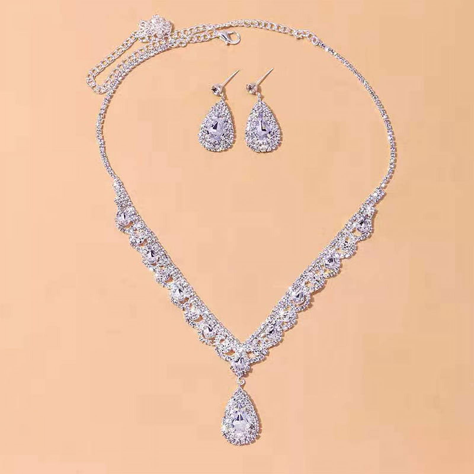 DraggmePartty Fashion Jewelry Sets for Women Rhinestone Crystal