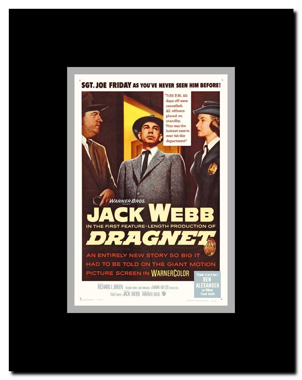Dragnet Framed Movie Poster