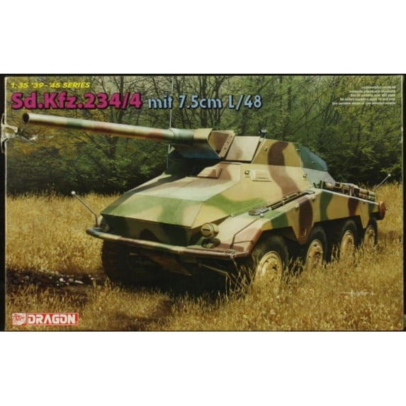 Dragon 1:35 WWII German Sd.Kfz.234/4 mit 7.5cm L/48 Plastic Model Kit #6814