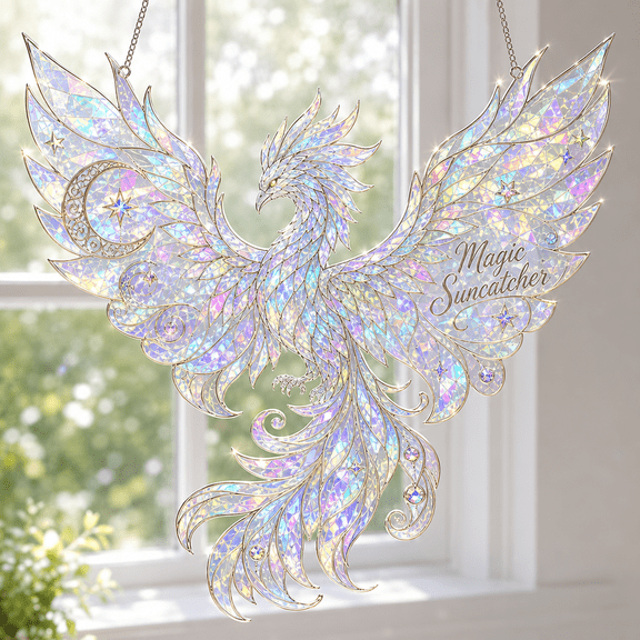 Dragon Acrylic Suncatcher Holographic Window Hanging Gift for Fantasy Decor Lovers