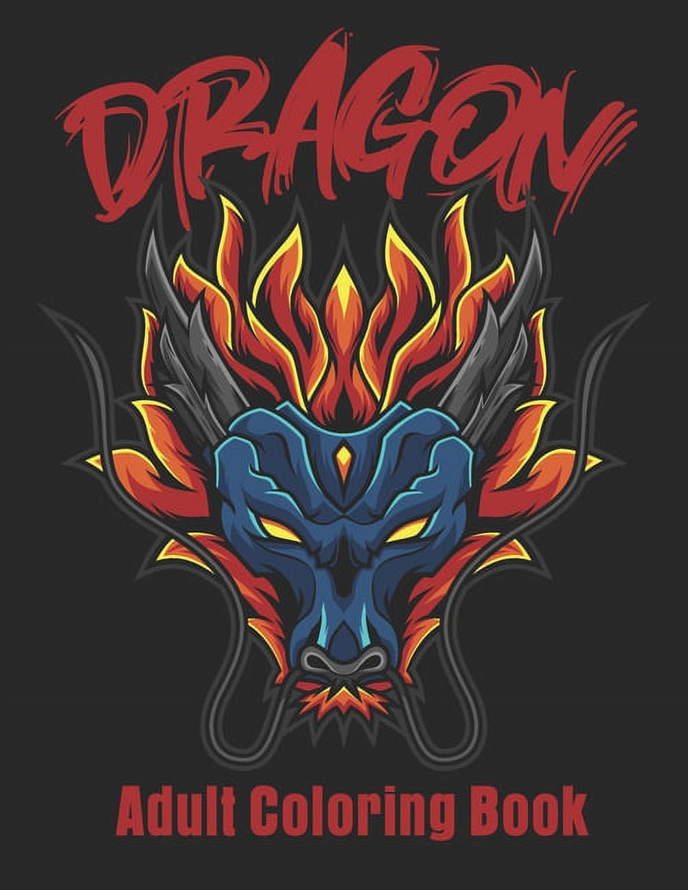 Dragon Adult Coloring Book: Wonderful Dragon Designs Christmas Gift For Men & Women, (Paperback)