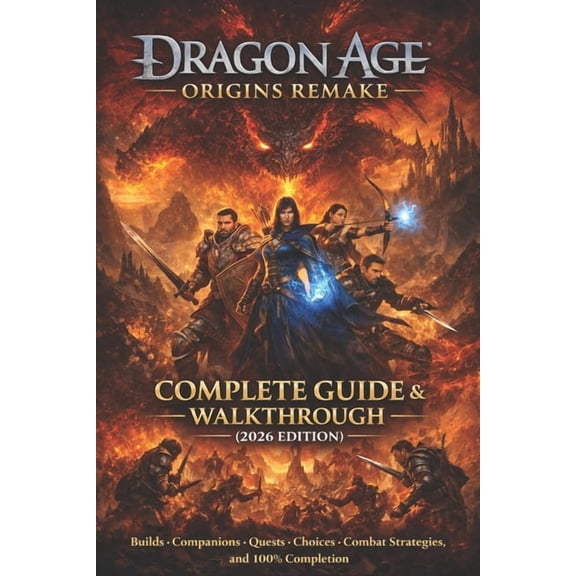 Dragon Age: Origins Remake Complete Guide & Walkthrough (2026 Edition) - Builds, Companions, Quests, Choices, Combat Str, (Paperback)