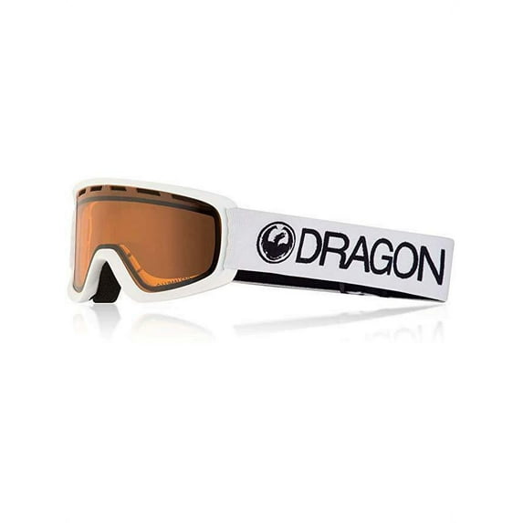 Dragon Alliance Lil D Ski Goggles, White, WhiteLuma Amber Lens