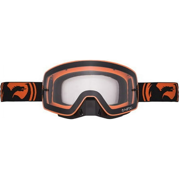 Dragon Alliance NFX Goggles Black Orange Split with Clear Lens 722-1942