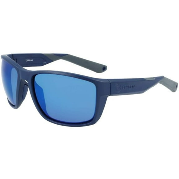 Dragon Reel X H2O Polarized Sunglasses (Matte Navy H2O/LL Blue Ion Polar)