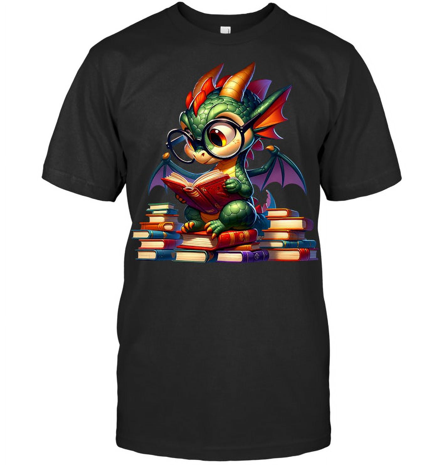 Dragon And Books Nerds Cute Dragon Reading A Book Dragon