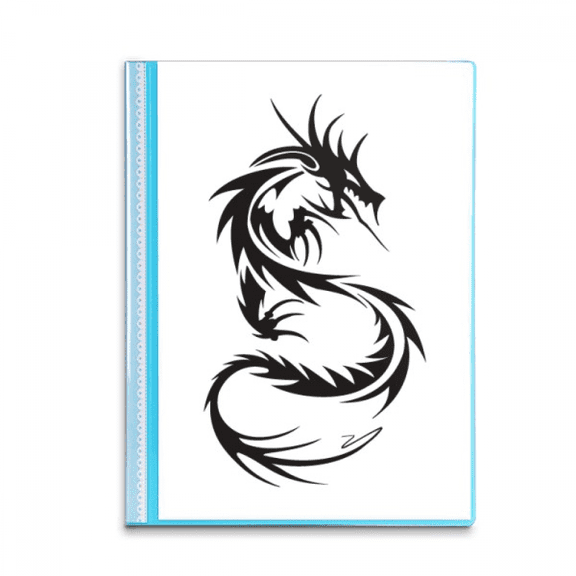 Dragon Animal Art Grain Outline Book Sheet Protectors Portfolio Binder Folder