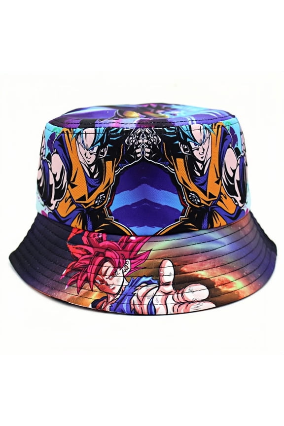 Dragon Anime Ball Cartoon Bucket Hat - UV Protection Unisex Summer Hat, Outdoor Festival Must