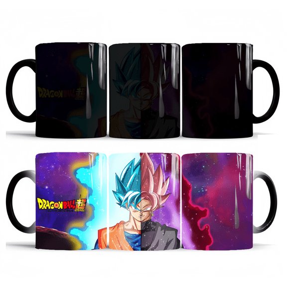 Dragon Anime Ball Changing Coffee Mug Heat-Sensitive Reactive Ceramic Cup Coffee Mug