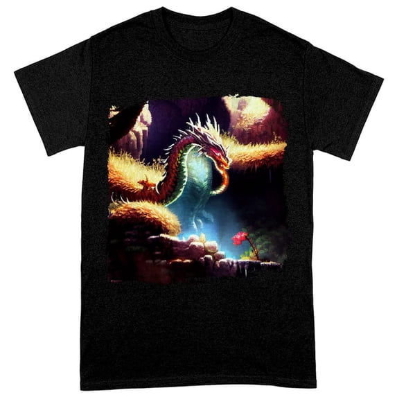 Dragon Art Heavy Cotton T-Shirt - Fantasy Tee Shirt - RPG T-Shirt