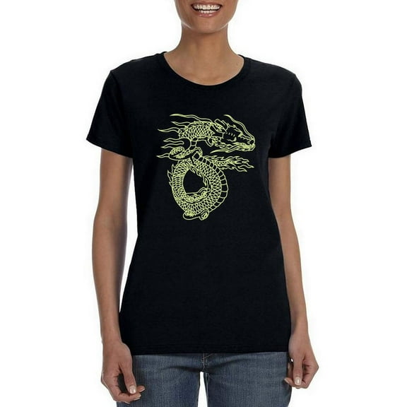 Dragon Art T-Shirt Women -Smartprints Designs, Female 4X-Large