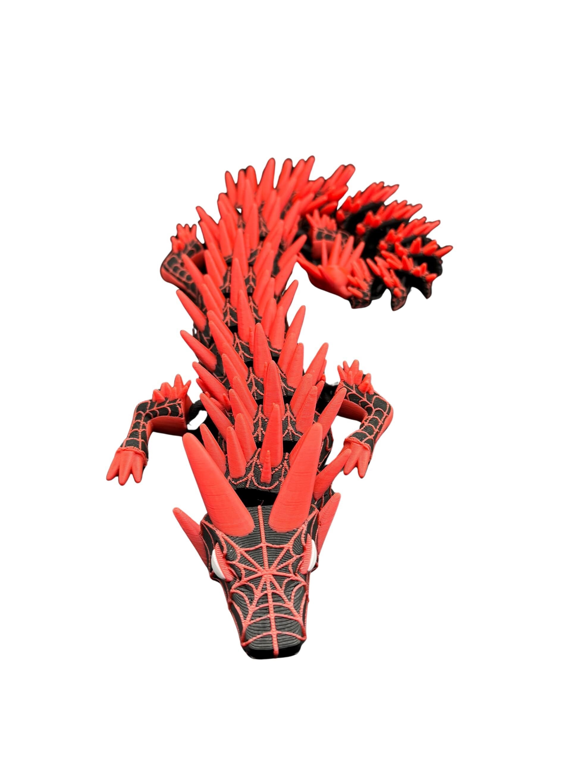 Dragon - Articulated Fidget Poseable Comic-Inspired Fantasy Dragon - 3D Printed Collectible