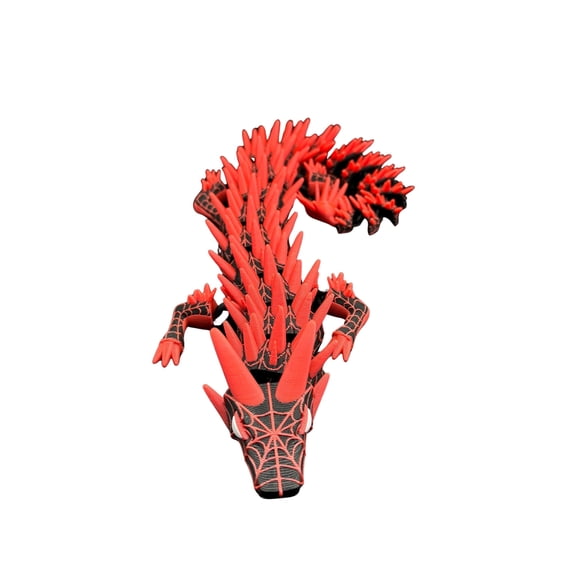 Dragon - Articulated Fidget Poseable Comic-Inspired Fantasy Dragon - 3D Printed Collectible