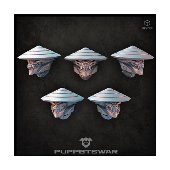 Puppetswar Dragon Ashigaru Helmets New