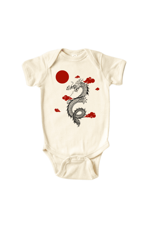 Dragon Baby Chinese New Year Baby Bodysuit, Newborn Outfit, Baby Clothes, Gift&nbsp;for&nbsp;Children 6-9m Natural