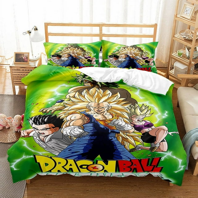 Dragon Ball Anime Bedding Set Super Saiyan Group Goku And Vegeta 3d Japan