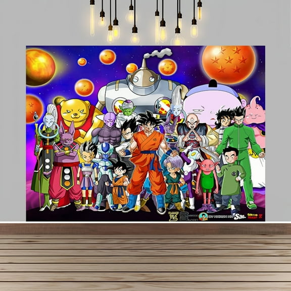 Dragon-Ball Anime Cartoon Themed Background Banner, Suitable For A Variety Of Party And Event Decorations (5x3ft)