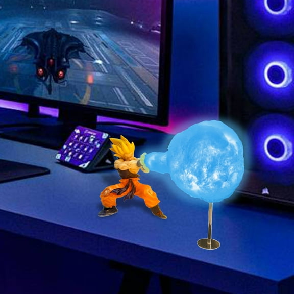 Dragon Ball Anime Character Night Light Figurine Decorative Led Lamp Son Goku Toys Peripheral Desktop Ornament-Son Goku C Blue