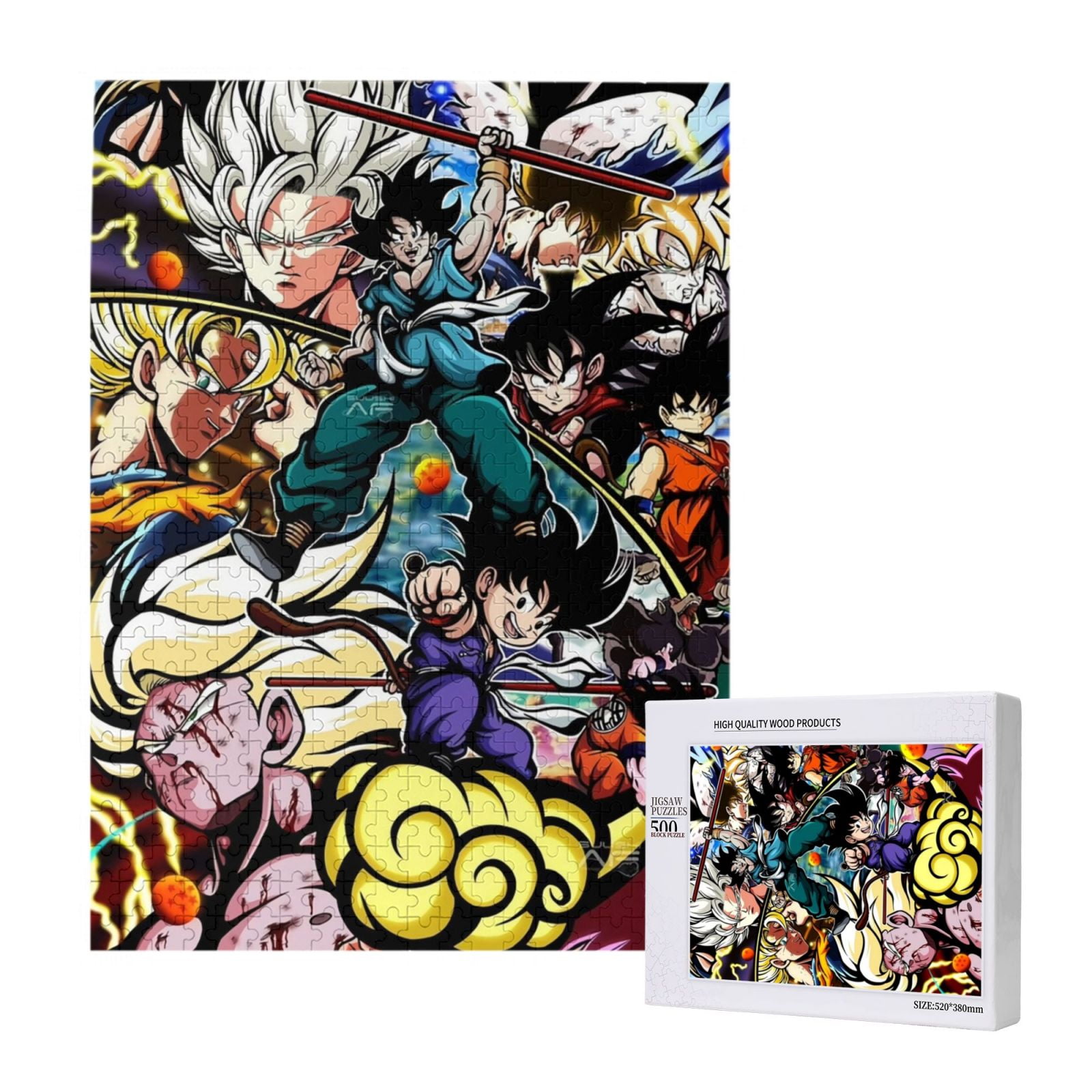 Anime Jigsaw Puzzle 1000 Pieces - Wooden Collage With HD Poster Included