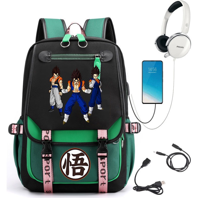 Cool Anime Backpack With USB Port & Security Lock – 15.6 Inch Laptop Travel Backpack, Large Capacity, Anti-Theft