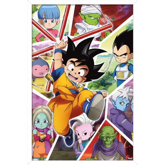 Dragon Ball: Daima (2024) - Hero Squad Action Wall Poster, 14.725" x 22.375" Framed