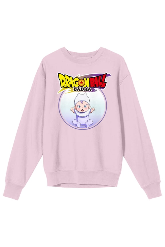 Dragon Ball Daima Baby Trunks Adult Cradle Pink Crew Neck Long Sleeve Sweatshirt-XXL