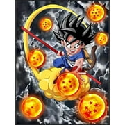 Dragon Ball Diamond Painting Set (for Adults) 5D DIY Anime Diamond Art Set (for Beginners) Round Full Diamond Diamond Painting Gem Art Crafts (Home Wall Decoration Gift)