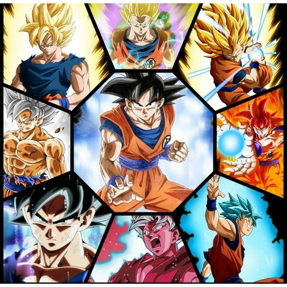 Dragon Ball Diamond Painting Set (for Adults) 5D DIY Anime Diamond Art Set (for Beginners) Round Full Diamond Diamond Painting Gem Art Crafts (Home Wall Decoration Gift)