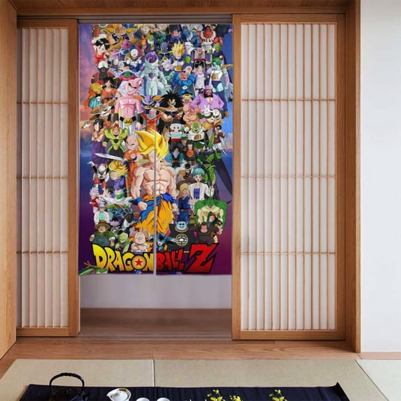 Dragon Ball Doorway Curtains Blackout Partition Door Cover Decor Kitchen Dining Room Indoor Porch Tapestry,34" X 56"
