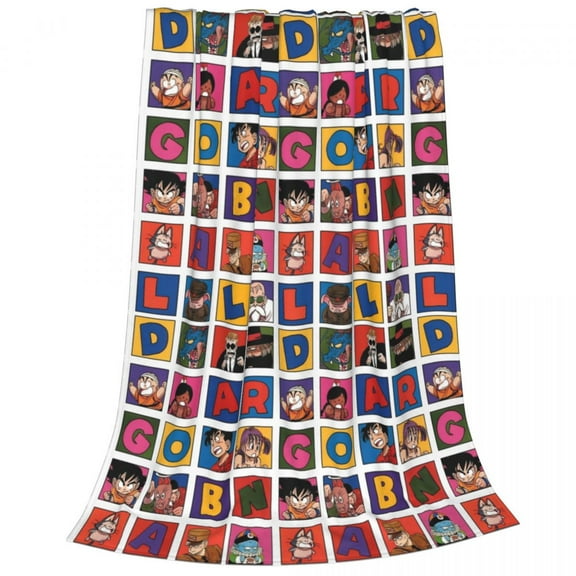 Dragon Ball Flannel Throw Blanket Cartoon Blanket Soft Plush Blankets Room Decorative Blankets for Women Men 40x50 inch