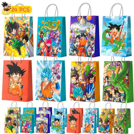 Dragon Ball Party Bags for Dragon Ball Party Supplies, 24 Piece All-in-One Dragon Ball Party Favour Bags for Boys/Girls Kids Dragon Ball Party Decoration
