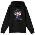 thumbnail image 1 of Dragon Ball Goku Strong Arms Adult Black Long Sleeve Hooded Sweatshirt-3XL, 1 of 4