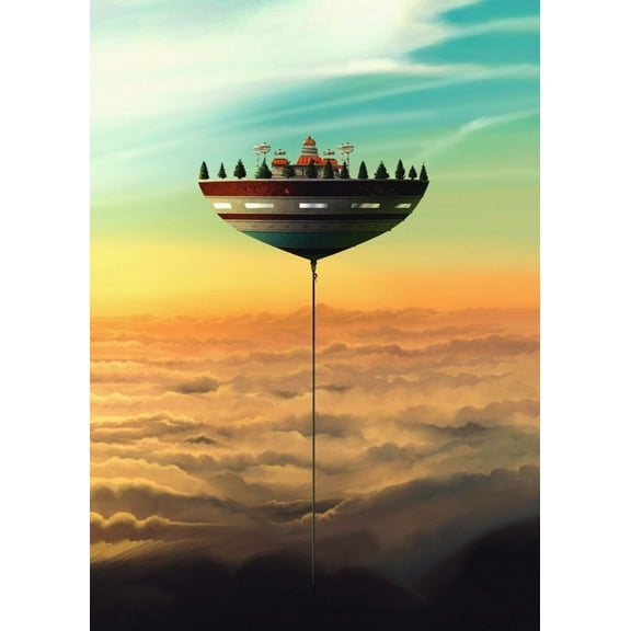 Dragon Ball Kami Lookout - Anime – Poster - Poster Print - Wooden Hanging Scroll Frame 11 x 17 Inch Poster