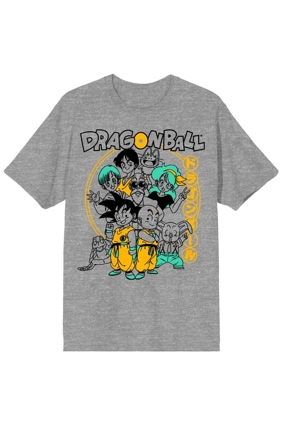 Dragon Ball Origins Men's Grey Heather Crew Neck Tee - L