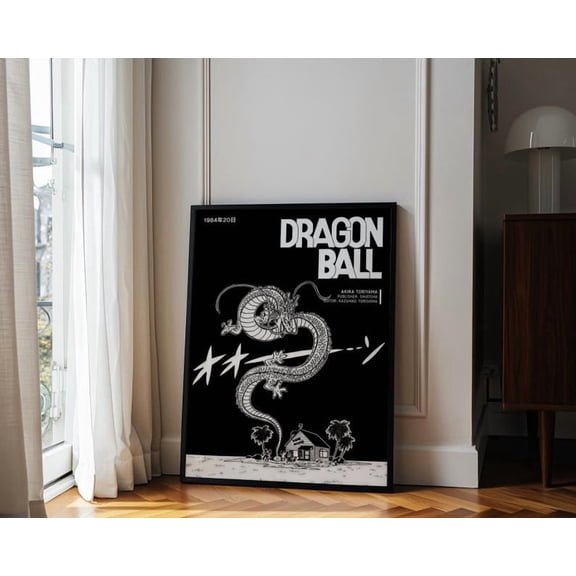Dragon Ball Poster Manga Art Black White Dragon Scene for Gaming Room Decor House Wall Display Gift for Fan Idea Size 24x36 Unframed Poster