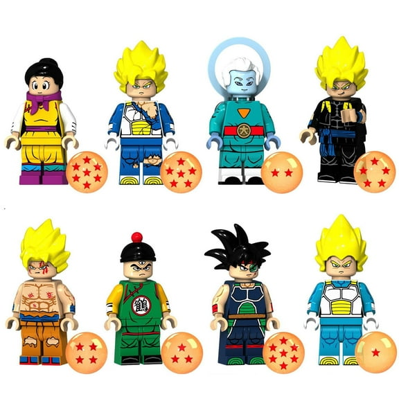 Dragon Ball Series Anime Character Building Block Figure x 8 Sets