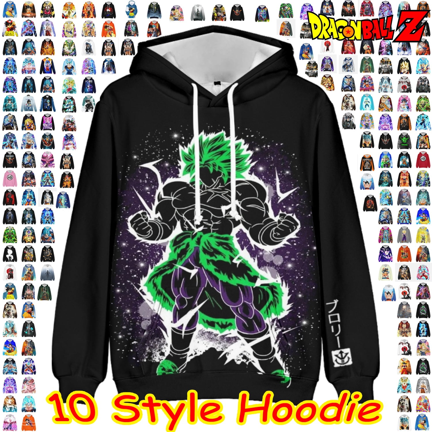 Dragon Ball Son Goku Casual Printed Hoodies Women,Size 6XL - Walmart.com