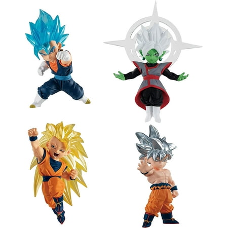 Dragon Ball Super Adverge 2" Figures Box Set 4 - Super Saiyan Vegito, Zamasu, Super Saiyan 3 Goku, Ultra Instinct Goku